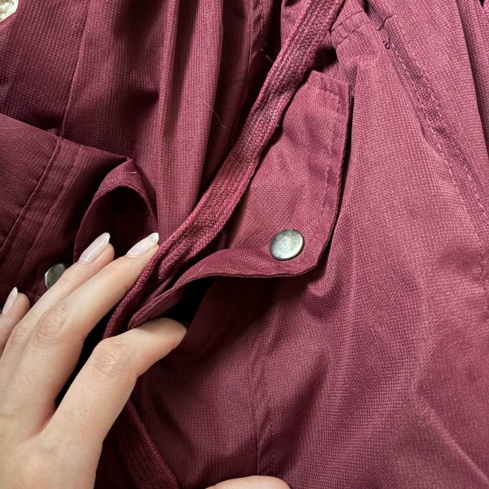 Ambiance Red Utility Jacket With Drawstring Hood - image 3